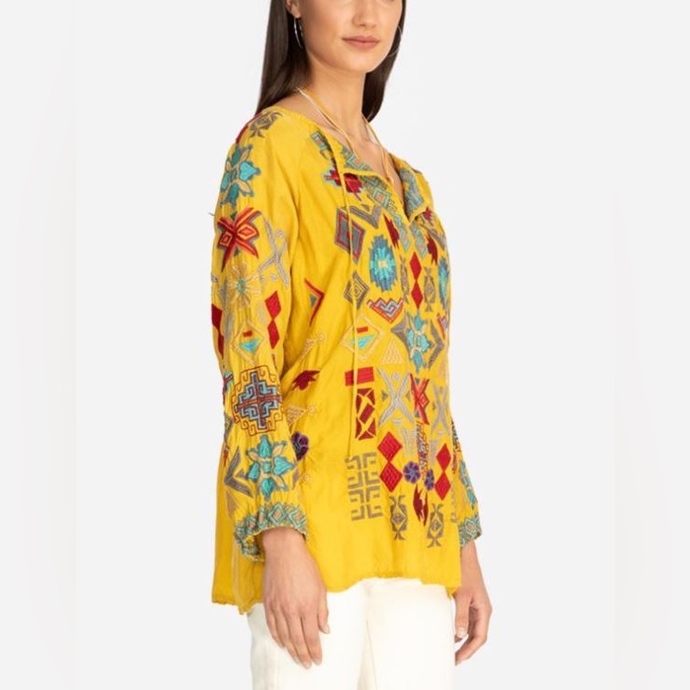 Johnny Was Biya Ziggy cupra blouse - Picture 4 of 6